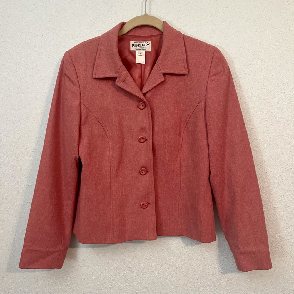 Pendleton Virgin Wool Blazer Jacket - image 1